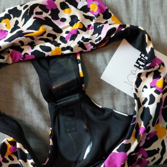 Beach Riot Ava One Shoulder Tie Top Chelsea Bottoms Bikini Floral Leopard - Picture 6 of 6